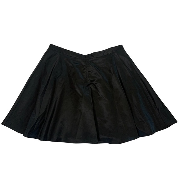 City Vibe New Without Tags Satin Flare Mini Skirt Size 16/17 Color Black - Picture 3 of 8